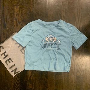 NEW Shein Size Large New York Crop Top